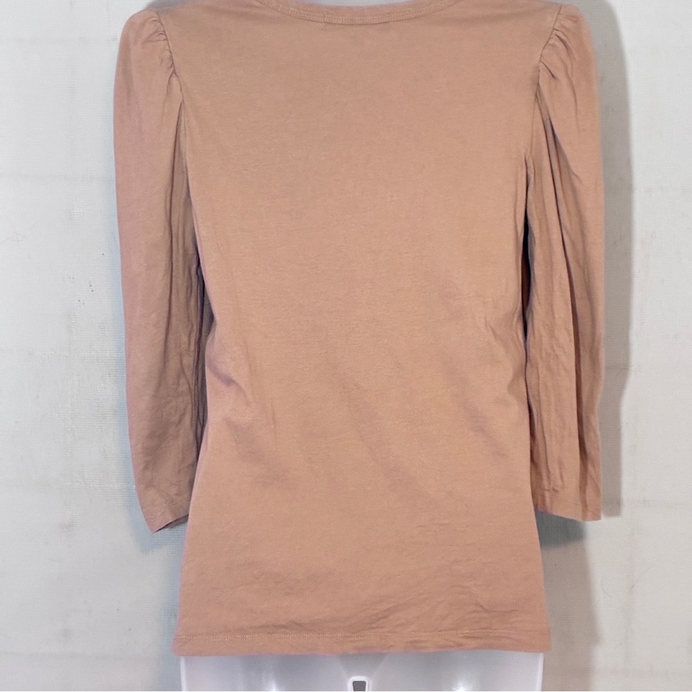 Tuckernuck Pomander Place Tan Vesty Puff Sleeve Top Small - Picture 8 of 13